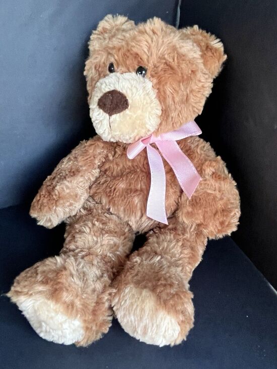 Carter's Other - Vintage Carter’s Classics Pink Ribbon Fuzzy Teddy Bear Brown Plush Lovey RARE